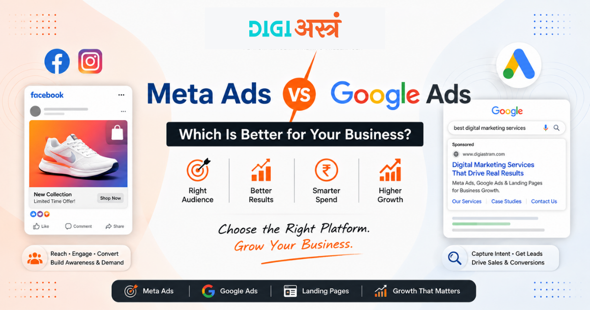 Meta Ads vs Google Ads comparison for business growth – DigiAstram Performance Marketing